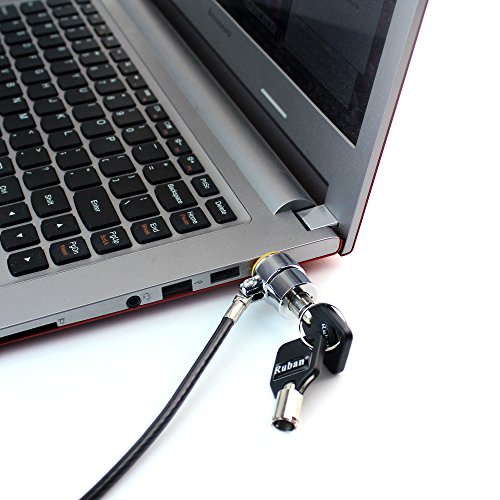 RUBAN Notebook Lock and Security Cable (PC/Laptop) Two Keys 6.2 foot
