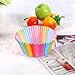 Yosoo 100 Pcs Rainbow Paper Cake Cup Colorful Standard Baking Cups Baking Paper Cup Baking Muffin Liner for Baking Cake, Biscuit
