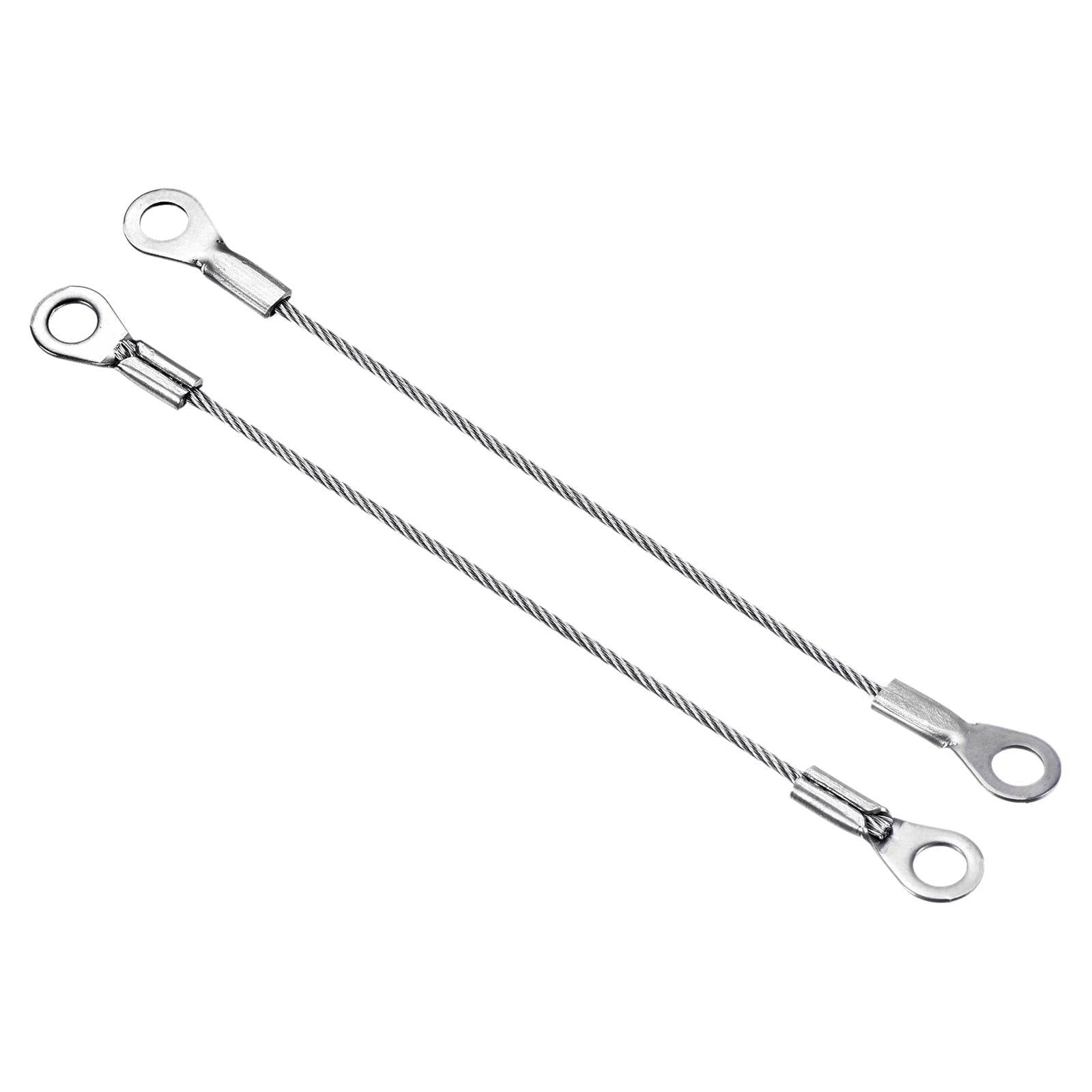 PATIKIL Stainless Steel Lanyard Cable 1.5mmx10cm, 4 Pack Eyelets Ended Security Wire Rope