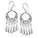 Sterling Silver Bali Filigree Chandelier Hoop Dangle Earrings