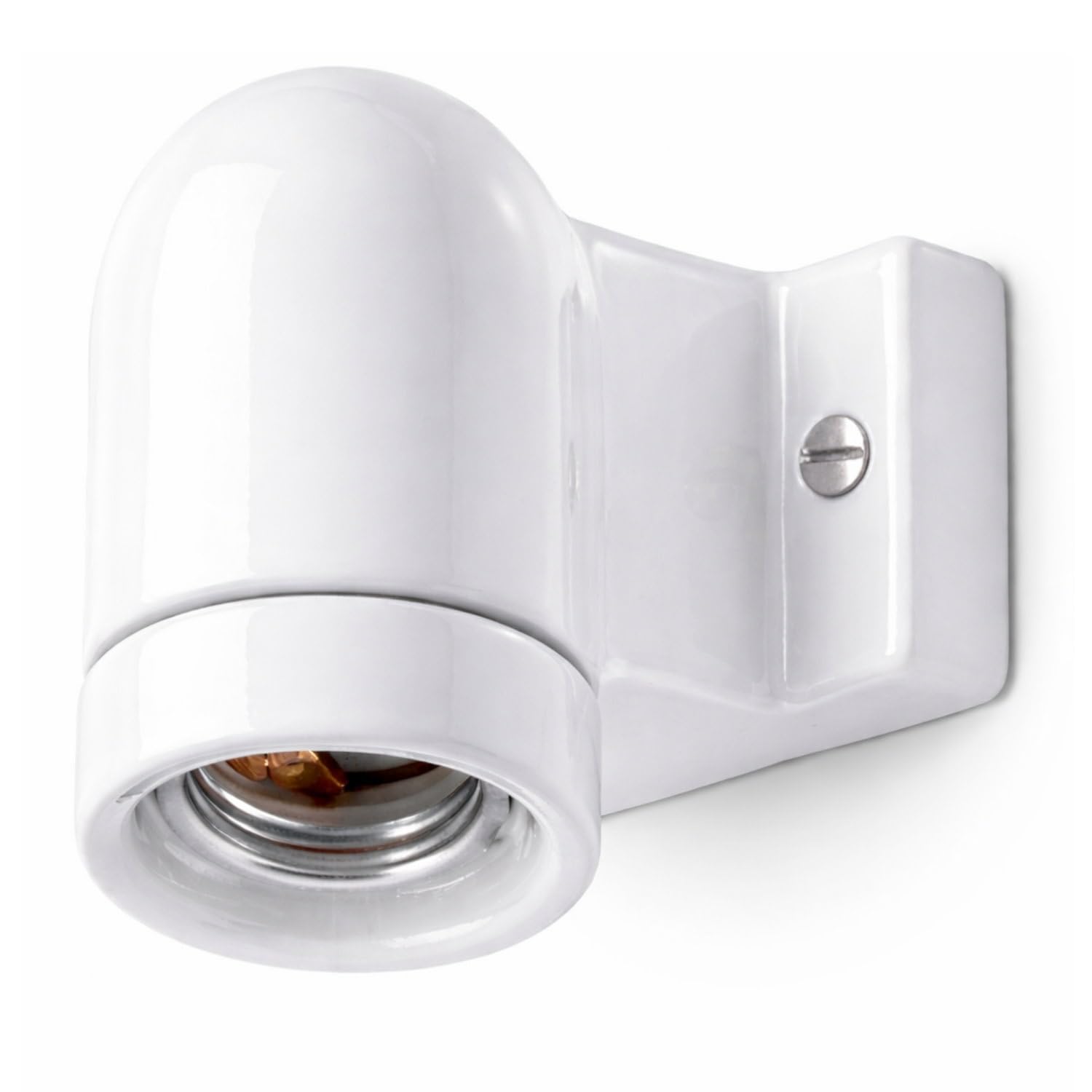hava Porcelain wall Light E27, White Glaze