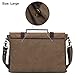 S-ZONE Vintage Canvas Messenger Mens Briefcase Shoulder Laptop Bag Large Satchel for 15.6 Inch laptop
