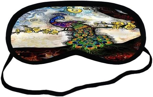 Personalise Custom Painting Beautiful Colors Art Of The Peacock Sleeping Mask Best Comfortable Sleeping Eye Cover Great for Travel Rest And Meditation Shift Work Sleep