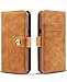 Galaxy Note 8 Case, Crosspace Galaxy Note 8 Wallet Case PU Leather Retro Flip Cover 2-in-1 Classic Protective Magnetic Detachable Shell with Credit Card Holder for Galaxy Note 8-Brown
