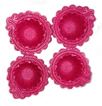 Devasmita Handmade Clay Pink Diwali Diya and Navratri Home Decoration |Clay Lantern| Pack of 25