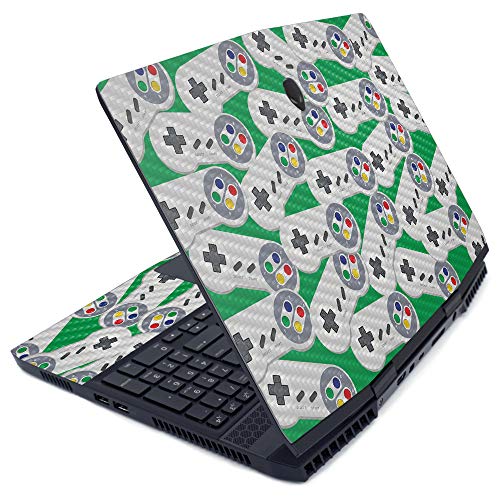 MightySkins Carbon Fiber Skin for Alienware M15 (2019) - Retro Controllers 1 |…