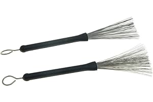 KAISH 1 Pair Retractable Metal Steel Wire Strands Drum Brushes