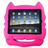 HDE Kids Light Weight Shock Proof Handle Case for iPad 2/3/4 (Pink Cat)