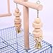 QBLEEV Bird Cage Play Stand Toy Set-Birdcage Wood Stands Hanging Chew Toys Ladder Swing Parrot Perch Play Gym Playground Accessories Activity Center for Conure, Parakeets, Budgie, Cockatiels,Lovebirdsthumb 2