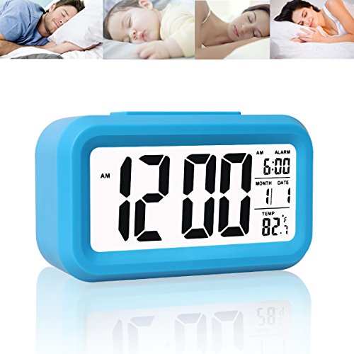 Buy Digital Alarm Clock with Sensor Light, Date and Temperature Display