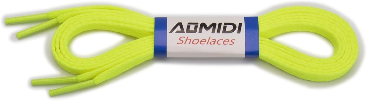 AOMIDI Flat Shoelaces 5/16" (2 Pair) - for Sneakers and Converse Shoelaces Replacements: Shoes