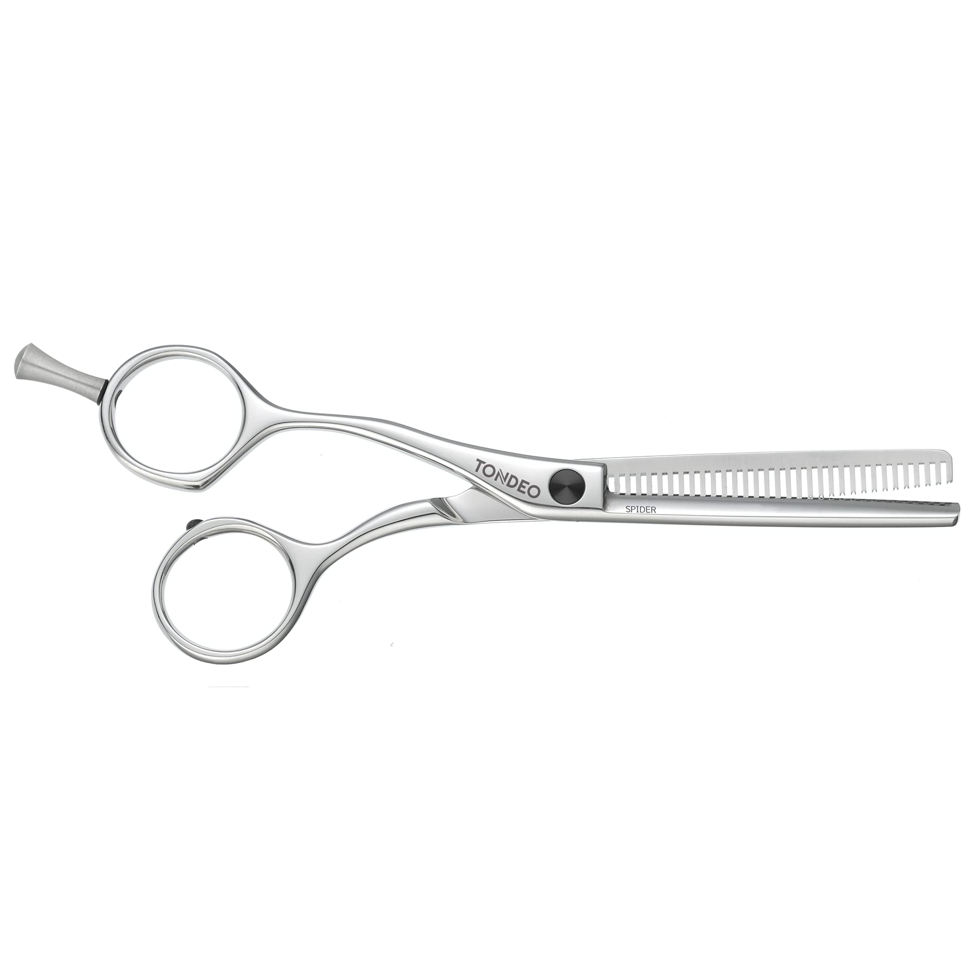 Tondeo A-Line Spider Left Offset Texturing Scissor, 5.25-Inch Length, Black