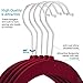 Zober Premium Quality Space Saving Luxurious Velvet Hangers Strong and Durable Hold Up to 10 Lbs - 360 Degree Chrome Swivel Hook - Ultra Thin Non Slip Suit Hangers, Royal Red/Burgundy - 50 Pack