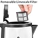 KRUPS BW442D Control Line Electric Kettle with Auto Shut Off and Stainless steel Housing, 1.7-Liter, Silver