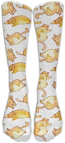 Lazy Cats Lover Comfy Long Socks Women & Men Warmer High Socks For Sports Gym Running Hiking Travel Home Stockings