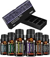 VicTsing Essential Oils Set, 6 Packs 10ml Aromatherapy Secented Oil Kit Top 6 Pure of the Oils Peppermint, Tea Tree...