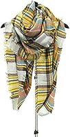 Women's Long Plaid Blanket chunky oversized big warm Scarf | tartan Wrap | plaid shawl