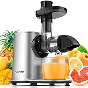 Slow-Juicer-Masticating-Juicer-Machine-VPCOK-Masticating-Juicers-for-Vegetables-and-Fruit-Cold-Press-Juicer-with-Dual-Stage-Quiet-Motor-Speed-I-II-Reverse-Function-Free-Cup-and-Cleaning-Brush Slow Juicer Masticating Juicer Machine, VPCOK Masticating Juicers for Vegetables and Fruit, Cold Press Juicer with Dual-Stage Quiet Motor, Speed I, II & Reverse Function, Free Cup and Cleaning Brush