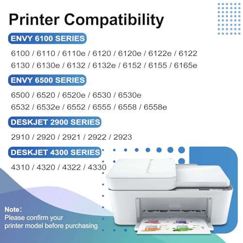 308XL Multipack Cartridges for HP 308 Replacement for HP 308 Cartridges Black and Colour for HP Envy 6120e 6122e 6130e 6132e 6520e 6530e 6532e 6110e (1 Black & 1 Colour)