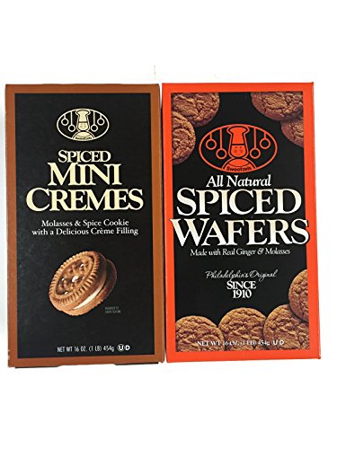 Sweetzels Spiced Wafers Philadelphia Ginger Snaps & Mini Cremes, 16 oz. Boxes [1 of Each]