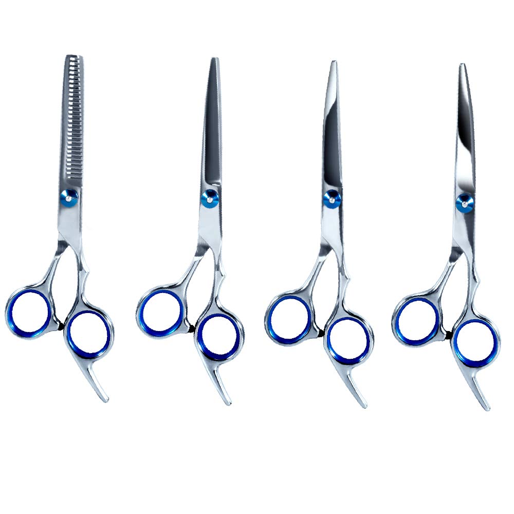 Lavuky DP10 Dog Grooming Scissors Set, 4 Pieces Stainless Steel Pet Scissors Kit for Long or Short Hair, Small and Large Pet