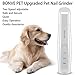 Bonve Pet Dog Nail Grinder, 2 Speed Electric Pet Dog Nail Clippers Rechargeable with USB Charging, White