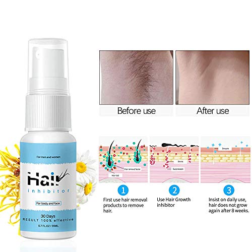 Ownest Hair Growth Inhibitor, Hair Removal Spray, Inhibiting and Reducing to Stop Hair Growth, For Arm/Underarm/Legs/Mild Ingredient Non-Irritating Permanent Depilatories Product