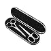 Nose Hair Scissors, ETEREAUTY Eyebrow Beard Trimmer Scissors Stainless Steel Facial Hair Scissors with Storage Box