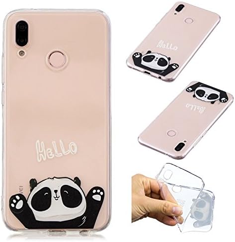 Yiizy Case Cover for Huawei P20 lite/Nova 3e Cover Case, Panda Ultra Thin Clear Transparent Cover Soft TPU Silicone Skin Bumper Lightweight Rubber Protective Crystal Slim Fit Back Rear