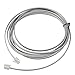 TENINYU RJ12 6P6C 6 Conductor Straight Modular Telephone Data Extension Flat Cord Cable Silver -7FT, 2 Pack