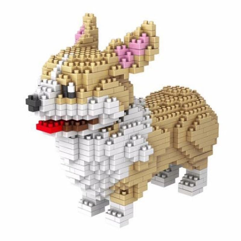 Welsh Corgi (Pembroke) dog. Figure to assemble with nanoblocks. 950 pieces. — image 1