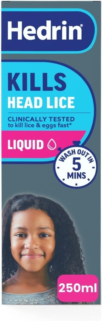 Hedrin Kills Headlice Liquid Gel, 250ml - Fast & Effective Lice Treatment