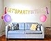 Bachelorette Party Banner, “Let’s Party, B*tches” Hanging Decoration for Bridal Shower, Hen Party, Engagement Party Supplies, Gold and Pink, 10 Feet