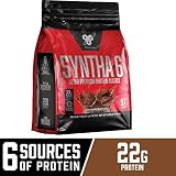 BSN SYNTHA-6 Whey Protein Powder, Micellar Casein, Milk Protein Isolate Powder, Chocolate Milkshake, 97 Servings (Package May Vary)