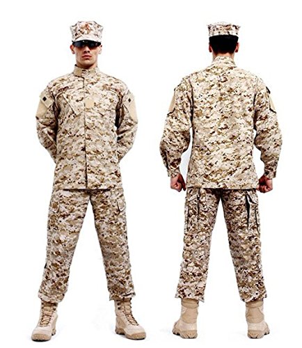 Noga Camouflage Suit Combat Bdu Uniform Military Uniform Bdu Hunting Suit Wargame Paintball Coat+pants (DESERT CAMO, XXL)