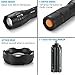 AMAZER Super Bright Tactical Flashlight Bike Light Set with Water Resistant 5 Modes Zoomable CREE LED Portable Flashlight Front Light & 3 Modes Bike Tail Light, Easy to Install Headlight and Taillight