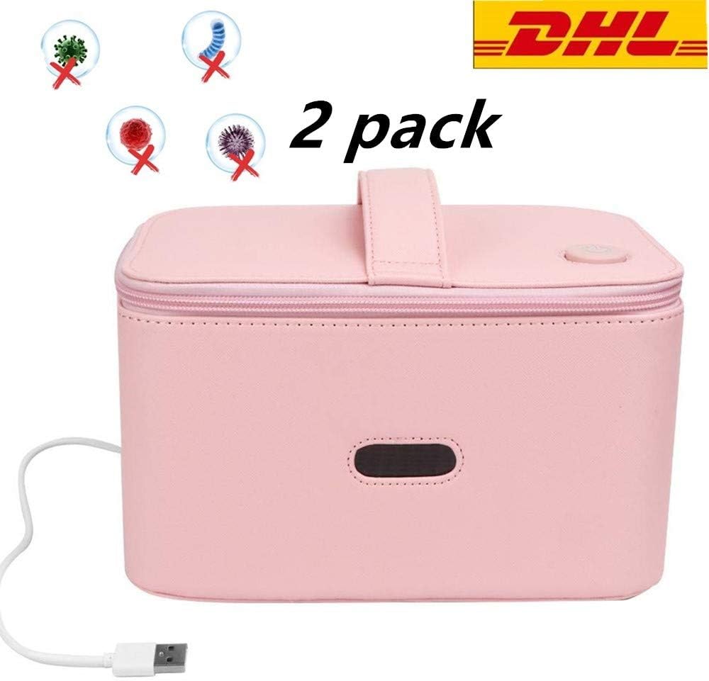 UV Sterilizer Cabinet Box or Bag, 2 pack U-V-Cleaner Sanitizer U-V Travel Steri Waterproof for Baby Bottle, Underwear, Toothbrush/Beauty Tools