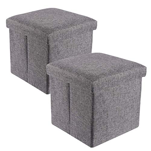 YCOCO Square Ottomans with Storage Foot Rest Stool Seat,Foldable