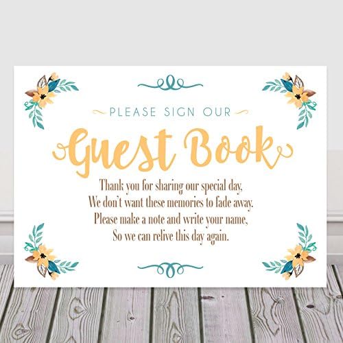 Pretty Wedding Wishing Tree or Guest Book Table Sign Available In A Range Of Pastel Colours (Yellow (Y1))