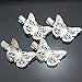 RechicGu Silver Pack of 4 Filigree Butterfly French Updo Hair Pin Clip Dress Snap Barrette