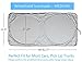 Windshield Sun Shade Easy-Select-Chart with Your Vehicle. Universal Hassle-Free Car Sun Shades Keep Your Vehicle Cool. UV Sun and Heat Reflector