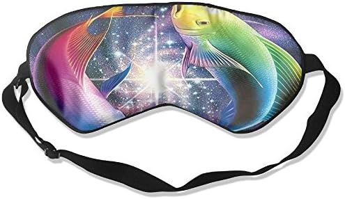 PIOL Colored Fish Sleeping Mask Soft Silk Eye Cover Adjustable Blindfold