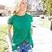 All Beauty Women Sheer Floral Lace Crochet Shirt ON SALE! Flowing Shirts for all Sizes With Plus Size Lace Shirt (Large, Green)