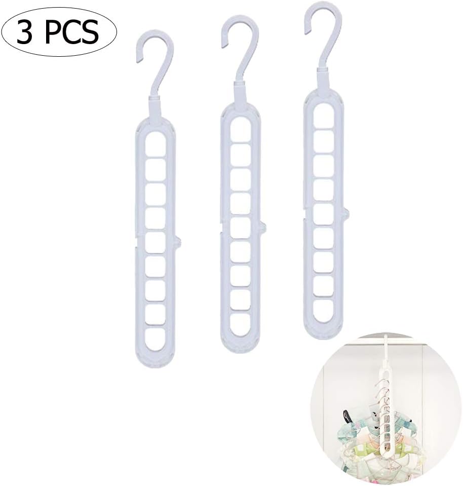 CROING - 3 pcs Magic Hangers - Closet Space Saving Hangers - Multi Hangers - Cascading Hangers
