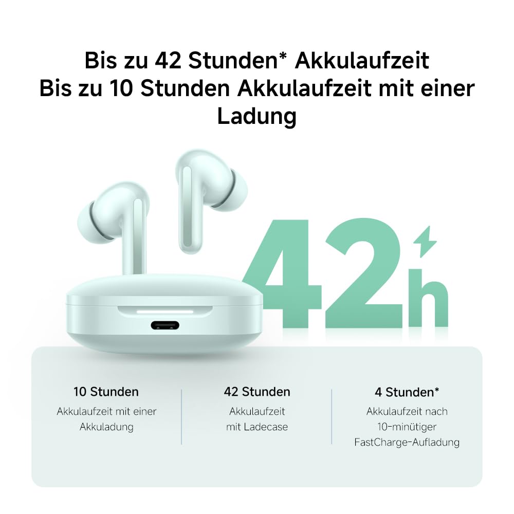 XIAOMI Redmi Buds 6 – Kabellose Bluetooth-In-Ear-Kopfhörer, Dual-Treiber, immersiver Sound, 49 dB aktive Geräuschunterdrückung, bis zu 10h+42h Akkulaufzeit, IP54, Schwarz 7