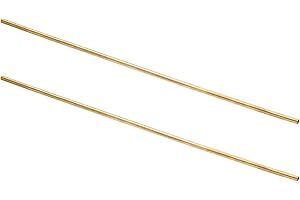 uxcell 2Pcs H62 Brass Round Tube, 3.5mm OD 0.5mm Wall Thickness 200mm Length Seamless Precision Straight Pipe Tubing for DIY Projects Crafts Gardening Industry Precision Applications