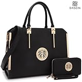 Dasein Frame Tote Top Handle Handbags Designer Satchel Leather Briefcase Shoulder Bags Purses