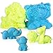 USA Toyz Moosh Fluffy Modeling Clay - Soft Foam Non Drying Clay w/ 10 Animal Molds (Blue/Yellow)