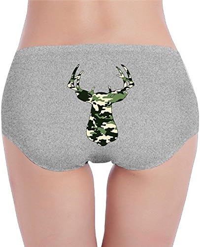 Eplus Woman's Camouflage Deer Panties Seamless Breathable Waist Briefs Stretch Comfortable Underwear