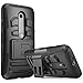 Moto G 3rd Generation Case, i-Blason Prime Series Dual Layer Holster for Moto G 3 Gen 2015 Release with Kickstand and Locking Belt Swivel Clip (Black)